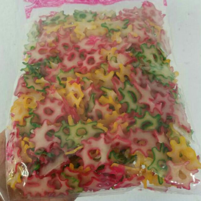 ข้าวเกรียบดอกไม้แฟนซีแผ่นดืบ(500g)