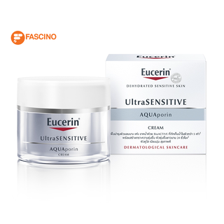 Eucerin UltraSENSITIVE AQUAporin Cream 50 ml. AQUAporin Cream ฟื้นบำรุงผิวแห้งขาดน้ำสำหรับผิวแพ้ง่าย