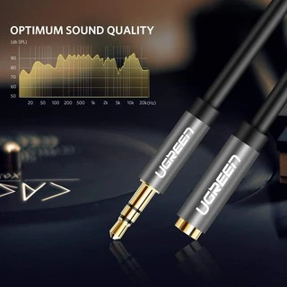 UGREEN AUX 3.5mm Male to Female Stereo Audio Extension Cable Adapter Gold Plated ยาว 1-2 เมตร