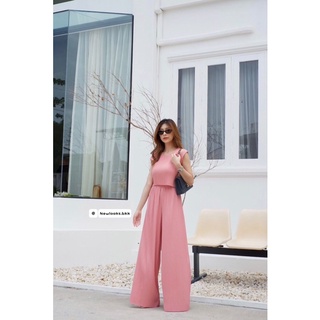 newlooksbkk INS02 Lolo set  ชุดเซ็ตเสื้อครอปแขสั้น+กางเกงขายาว ผ้าพีทพรีเมียมผ้าอย่างดีไม่บางใส่แล้วนิ่มสบายๆสุด