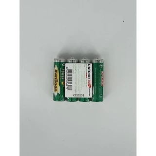 ถ่าน เจ้าพลัง PATRIOT แพทริออท แมงกานิส AA AAA D 1.5 โวลต์ Pack 4 ก้อน ถ่านอัลคาไลน์ Alkaline 1.5V R6RSV/4SL R03RSV/4SL