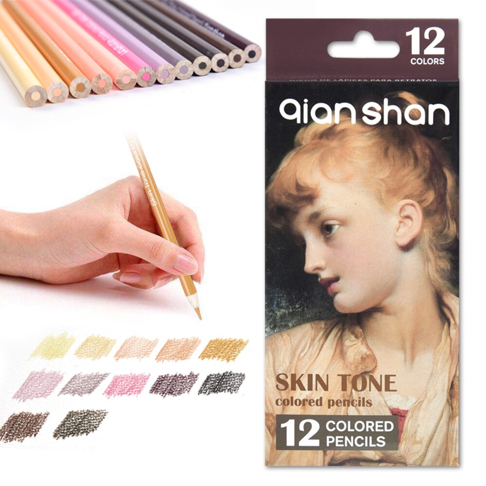 12 Leather ink Colour pencils Oil-based Pre-drawn drawing Potatoes For ...