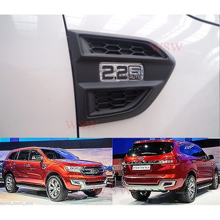 (1คู่) ครอบแก้มข้าง ฟอร์ด เอเวอเรสต์ 2015 - 2021 ครอบแก้ม สีดำด้าน Ford Everest ครอบ Side vent ของแต่งฟอร์ดเอเวอเรสต์