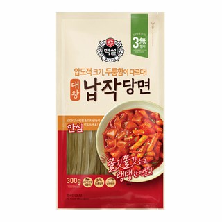 พร้อมส่ง 대왕 납작당면 วุ้นเส้นเกาหลี(เส้นใหญ่พิเศษ) CJ Thick Flat Noodles 300g