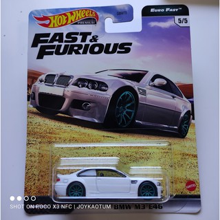 hotwheels euro fast BMW M3 E46 ท้องเหล็ก ล้อยาง