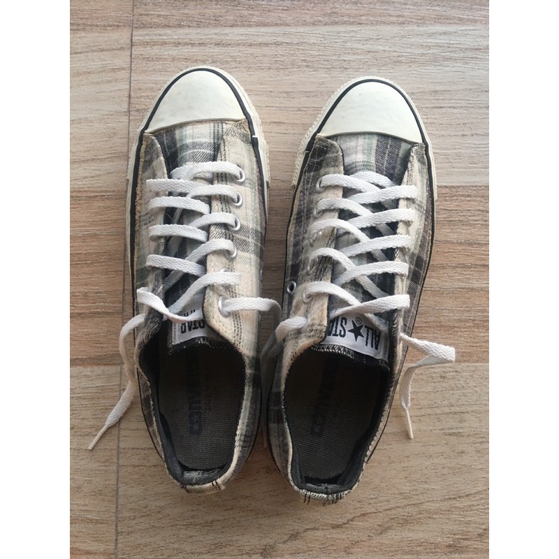Converse All Star Made in USA สก็อตเขียว Size 5.5US / 25.5Cm