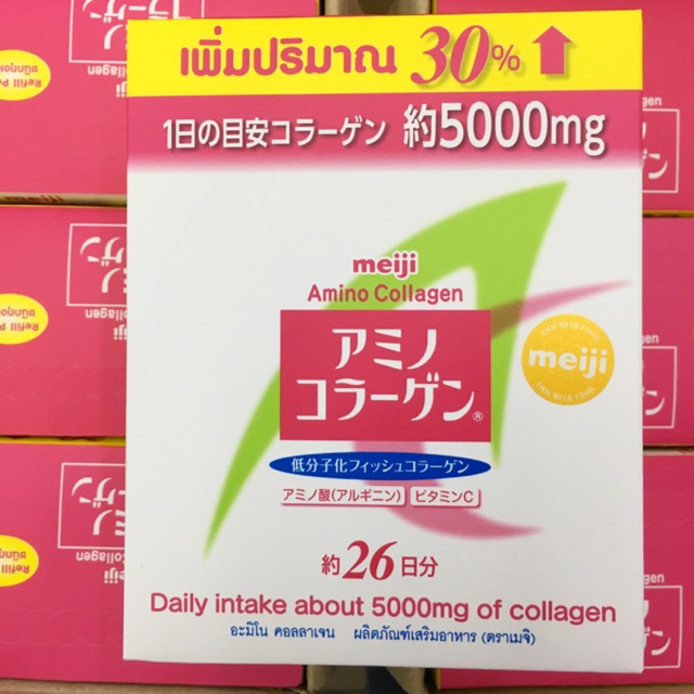 🔥จำนวนจำกัด🔥 Meiji Amino Collagen เพิ่มปริมาณ 30% คอลลาเจน เมจิ