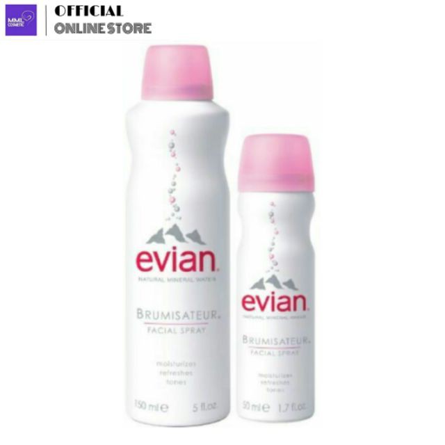 ช่วยลดสิว คุมมัน ล็อคเมคอัพ Evian เอเวียง สเปรย์น้ำแร่ 50มล./150มล.