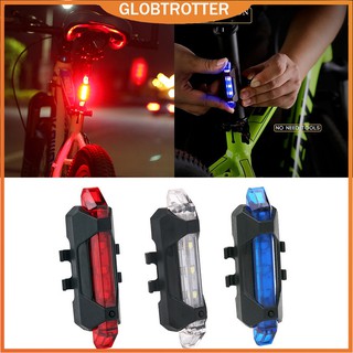 Globetrotter ไฟท้ายจักรยานเสือภูเขา LED ชาร์จ USB กันน้ํา เพื่อความปลอดภัย