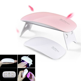 Portable Mini 6W UV LED Lamp Dryer Home Use 45s/60s Timer Setting Gel Nail Machine Beauty Tool