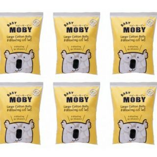 MOBY (โมบี้) Large Cotton Balls สำลีก้อนใหญ่กว่าไซต์ปกติ 3 เท่าซื้อ5ฟรี1(ลูกค้าได้รับ6ห่อ)