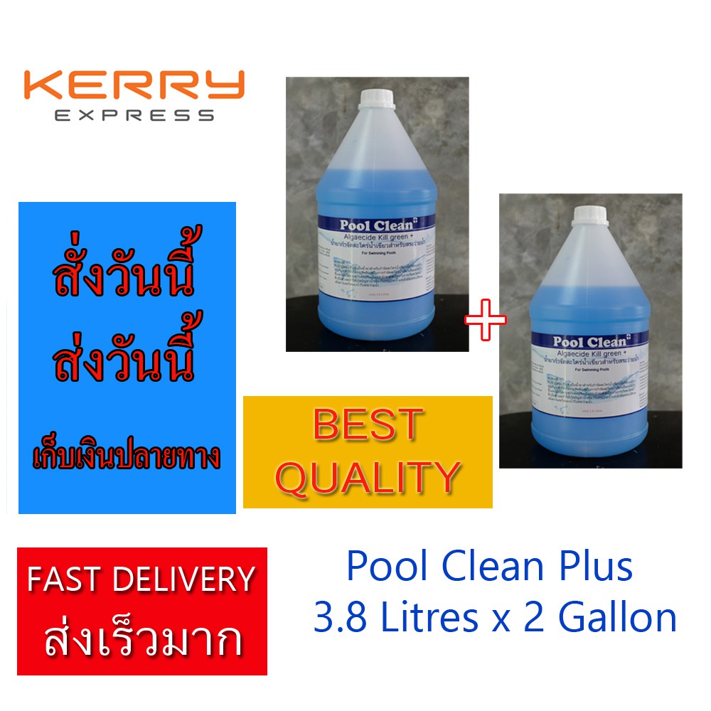 Pool Clean Plus น้ำยากำจัดตะไคร่ น้ำเขียวสำหรับสระว่ายน้ำ Algaecide Kill For Swimming Pool 5