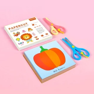 ชุดตัดกระดาษสำหรับเด็ก ของเล่น DIY เสริมพัฒนาการ เหมาะสำหรับเด็กอายุ 3-6 ขวบ ชุดงานฝีมืออนุบาล