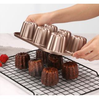 M001 ถาดอบขนม ถาดอบขนมคานาเล่ พิมพ์อบขนม Canele 6 ช่อง (non-stick) สินค้ามีตำหนิเป็นรอย