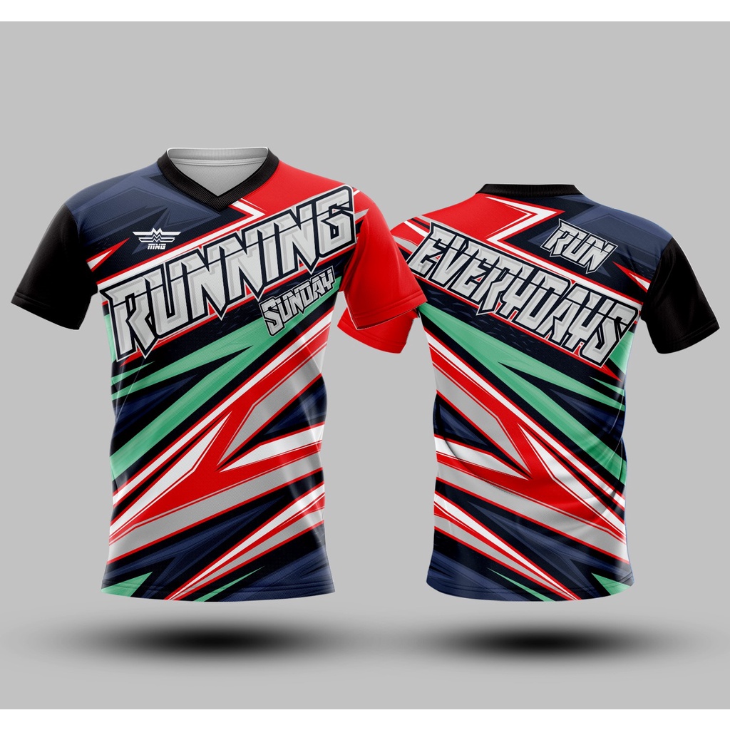 🌈✨.ใส่โค้ดSENSEI300ลด10%🌈✨เสื้อแขนสั้นพิมพ์ลาย(หน้า-หลัง) SENSEI ลายRUN SUNDAY