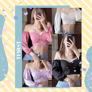 TFIRST 🌻 ครอปแขนยาว รุ่น long 🦋 🤍✨