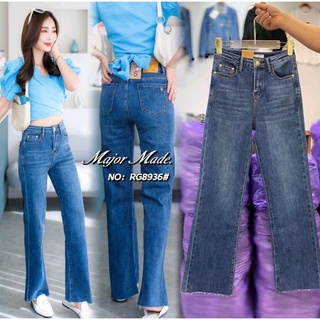 RG8936#มีS-XL#ยีนส์ขากระบอกผ้ายืด