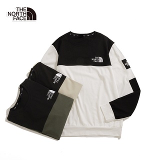 The North Face ของแท้ 100% เสื้อกันหนาว คอกลม ปักลายฉลาก ทรงหลวม ระบายอากาศ แฟชั่นคู่รัก สําหรับผู้ชาย และผู้หญิง