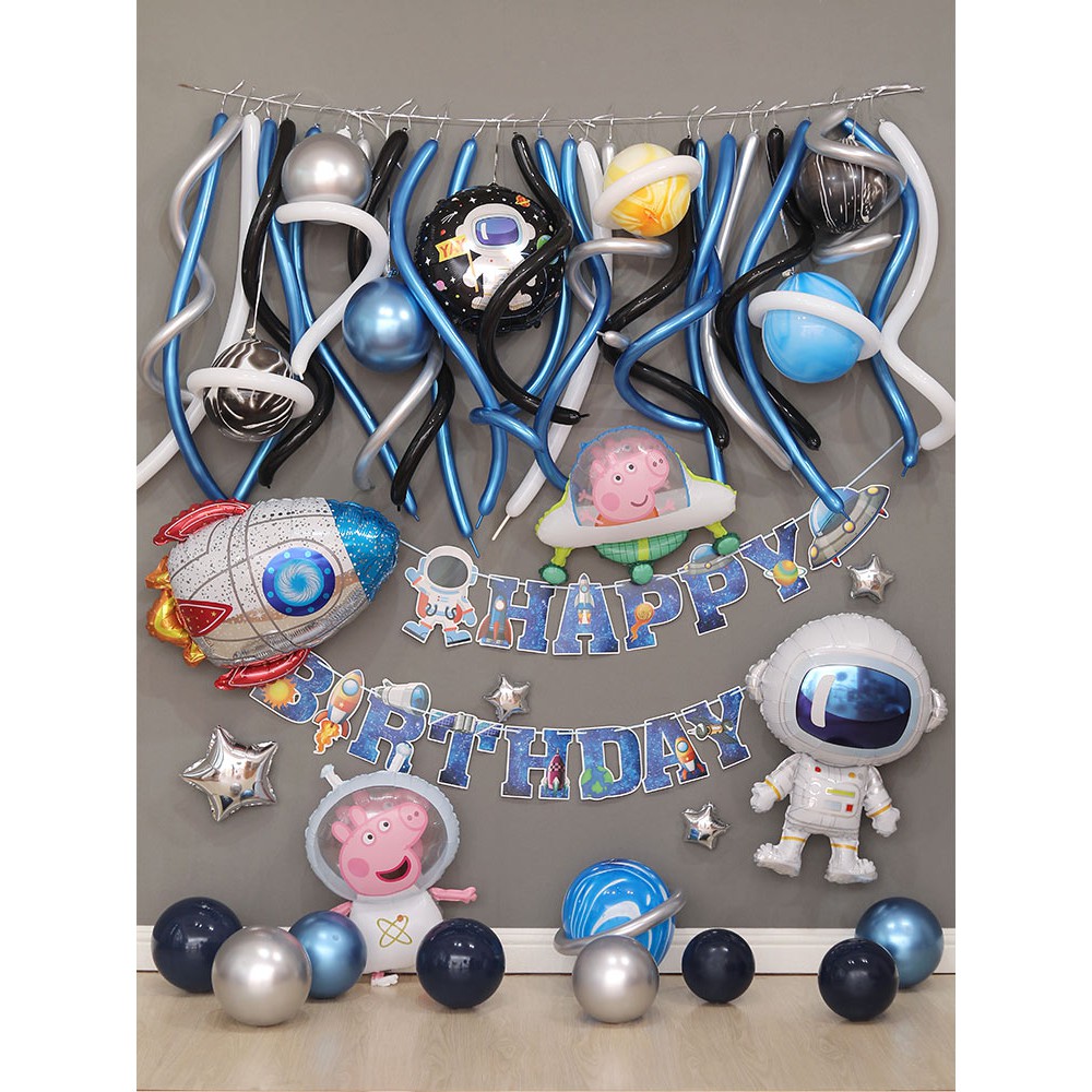 Solar System Rocket Astronaut Party Tablecover - 54x108 Inch Space Birthday Decor