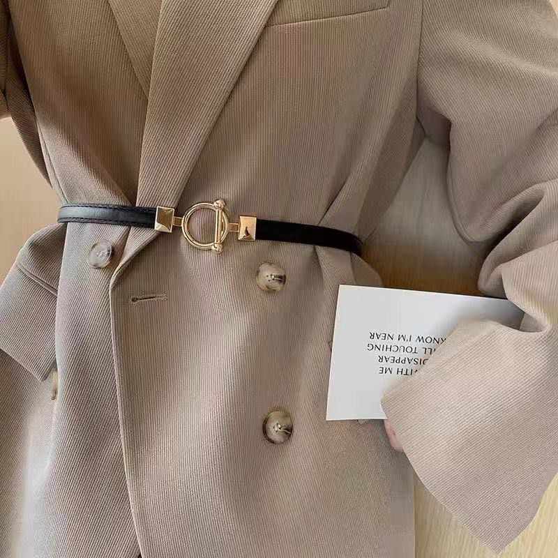 พร้อมส่ง ข็มขัด เข็มขัดหนังปรับระดับได้แบบยืดหยุ่นสําหรับผู้หญิง แฟชั่นสำหรับผู้หญิง(p11)
