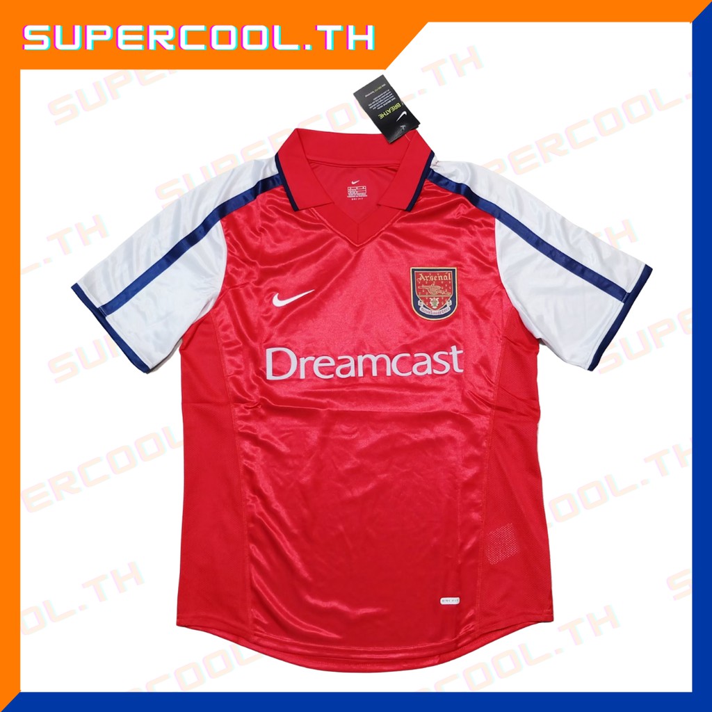 Arsenal 2000/2002 Home เสื้ออาร์เซนอลย้อนยุค เสื้อบอลอาร์เซนอลรุ่นเก่า เสื้ออาร์เซนอลDreamcast