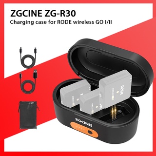 Zgcine ZG-R30 กล่องเคสชาร์จแบตเตอรี่ในตัว แบบพกพา ชาร์จเร็ว สําหรับไมโครโฟน Rode Wireless GO I II พร้อมแบตเตอรี่ในตัว 3400mAh