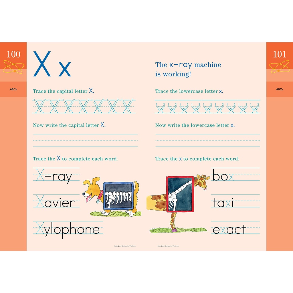 พร้อมส่ง *แท้* แบบฝึกหัดพร้อมเฉลย Brain Quest Workbook: Kindergarten Paperback  สำหรับเด็ก 5-6 ปี