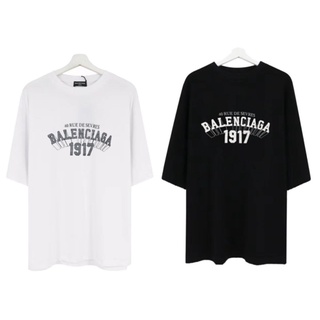 เสื้อยืดแขนสั้นลําลอง ผ้าฝ้าย พิมพ์ลาย BB 1917 แฟชั่นคู่รัก สไตล์คลาสสิก สําหรับผู้ชาย และผู้หญิง