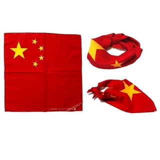 ผ้าลายธงชาติจีน ใช้โพกหัวหรือพันคอ (China Flag Chinese Bandana Scarf)