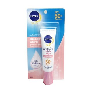 NIVEA Sun Protect &amp; White Instant White AURA นีเวีย ซัน โพรเทค แอนด์ ไวท์ SPF50 PA++ 15ml.