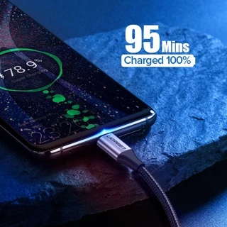 UGREEN สายชาร์จเร็ว USB Type C 3A Fast Charge & Data Cable สายชาร์จไนลอน Type C รุ่น US288