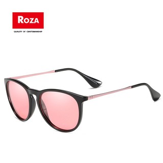 แว่นกันแดด ROZA ใหม่ผู้ชายผู้หญิง TR แฟชั่นคลาสสิกแว่นกันแดด Polarized รอบ อาทิตย์แว่นตาเสื้อผ้าแบรนด์ UV400 AE0770 9uWN