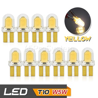 65Infinite (แพ๊ค 10 COB LED T10 W5W สีวอร์มไวท์) COB LED Silicone T10 W5W  ไฟหรี่ ไฟส่องป้ายทะเบียน