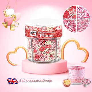 น้ำตาลตกแต่งเค้ก คละแบบ ธีมวาเลนไทน์ / Sprinkles Flame 4in1 Cake Decoration #349