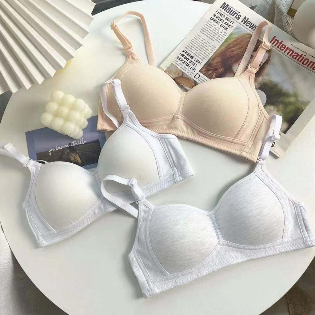 Wireless Comfort Bra - Black\Nude Breathable Push-Up Bralette สําหรับวัยรุ่น | ไร้รอยต่อ&นิ่ม