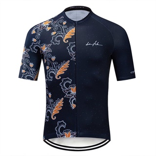 เสื้อกีฬาบาติกแขนยาว Dh Downhill Jersey Off Road สําหรับขี่จักรยานเสือภูเขา