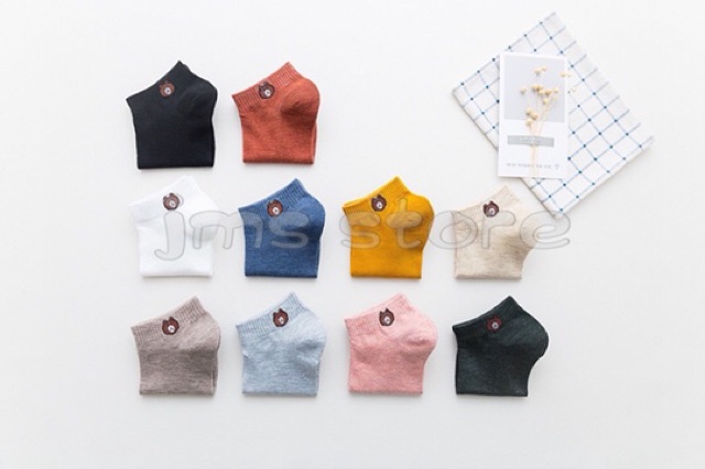 ถุงเท้าหมี ถุงเท้าแฟชั่น 10คู่ พร้อมส่ง🔥