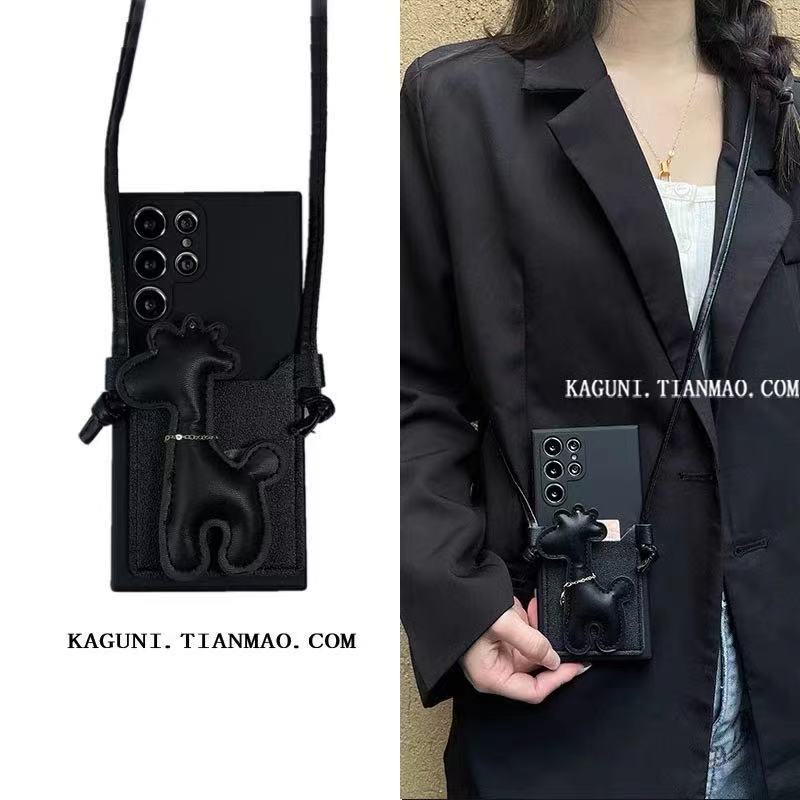 แฟชั่น เยื่อหุ้มสมอง ยีราฟ กระเป๋าสะพายข้าง ซองการ์ด เคส Samsung Galaxy S25 Ultra S24FE S21 S22 S23 