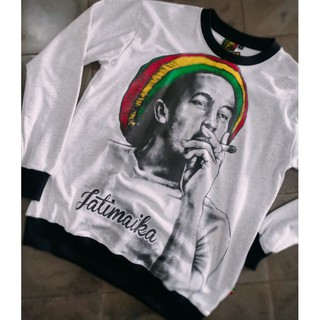 Bob marley smoke rasta reggae เสื้อกันหนาว ของแท้ jatimaika