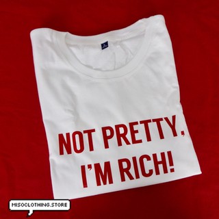 "Im rich" เสื้อยืดสกรีน สวมใส่สบาย