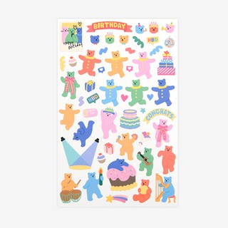 Jelly Bear Sticker - 05 Happy birthday สติ๊กเกอร์