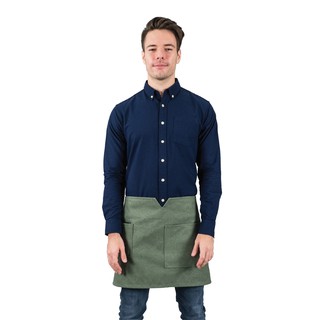 Han&amp;Co.12C Cross Back Short Apron-Forest Green ผ้ากันเปื้อนตัวสั้นรุ่น12C สีเขียวทหาร