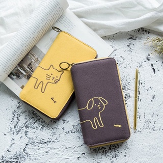 2020 Yiwi Kinbor Kate Doug Week Diary Planner Dog Cat Cloth Cover Notebook Zip Bag Organizer