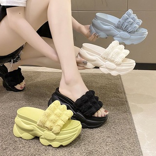 พร้อมส่ง!! รองเท้าส้นตึก ส้นตึก รองเท้าผู้หญิง สูง8.5cm size34-39