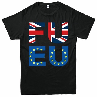 เสื้อยืด พิมพ์ลายธงสหภาพยุโรป Fu Eu Brexit Vote สําหรับผู้ชายS-5XL