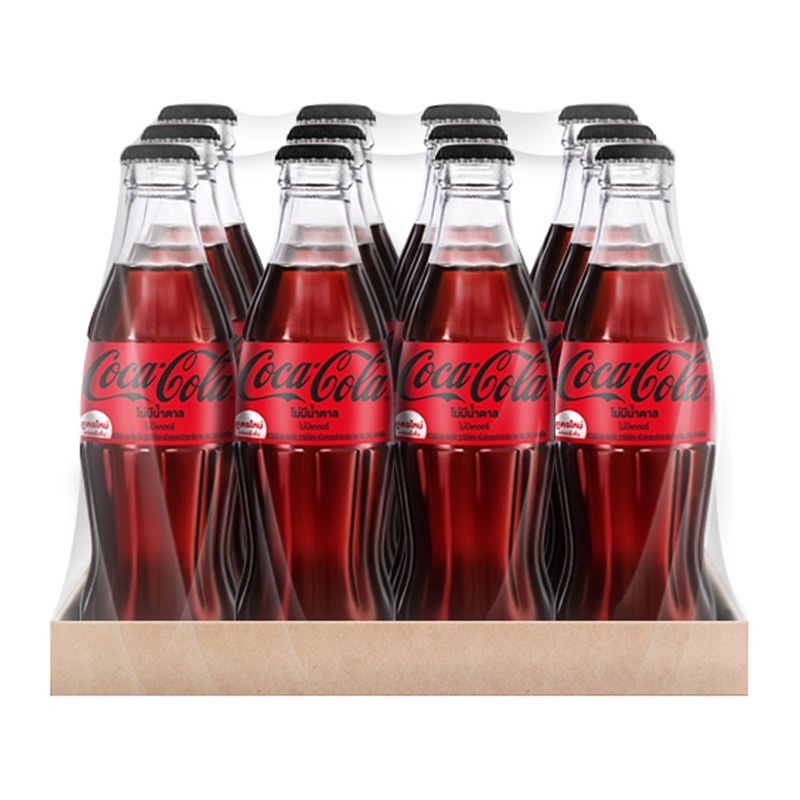 Coca Cola Zero Sugar โค้ก น้ำอัดลม สูตรไม่มีน้ำตาล ขนาด 250 มล. x 12 ขวด