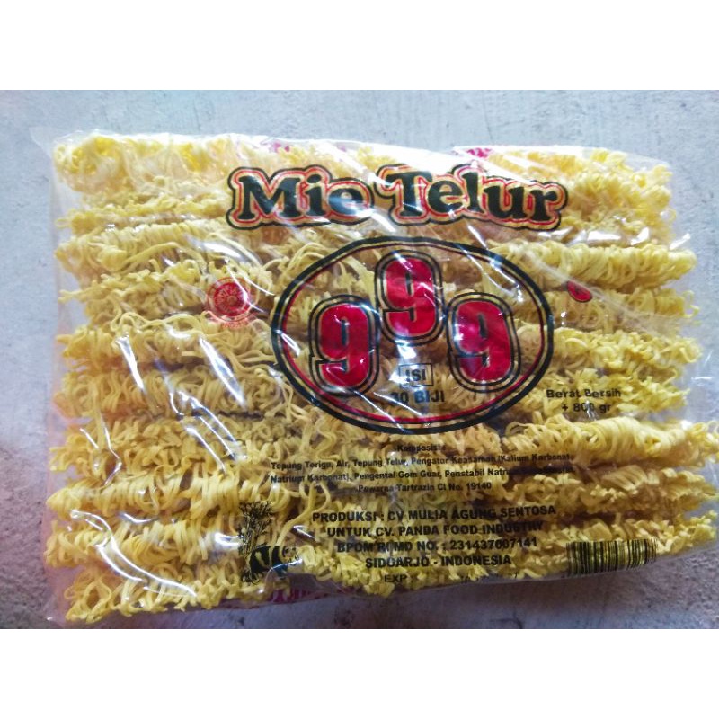 บะหมี่ไข่999 30ชิ้น 800กรัม