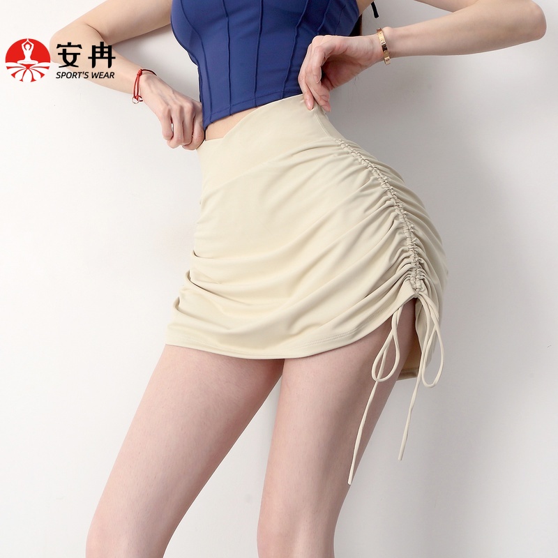 【Anran】[Only pants]กางเกงกระโปรงพลีท เหมาะกับการวิ่ง เล่นโยคะ ฟิตเนส