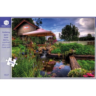 Jigsaw Puzzle ตัวต่อจิ๊กซอว์ 500 ชิ้น T027 Landscapes วิวธรรมชาติ Garden รูปสวนหลังบ้าน MagicLand6