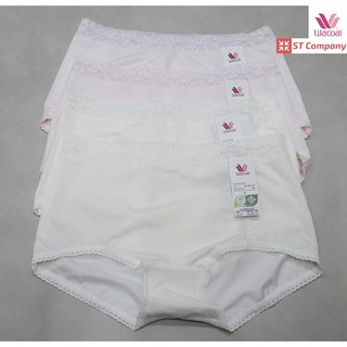 Wacoal Boyleg Panty แบบขาสั้น (Boyleg) สีครีม (CR) 1 ชิ้น ขอบลูกไม้ กระชับเก็บก้น นุ่ม ลื่น กางเกงใน วาโก้ รุ่น WU8893